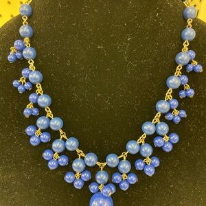 Elegant Blue Beaded Necklace